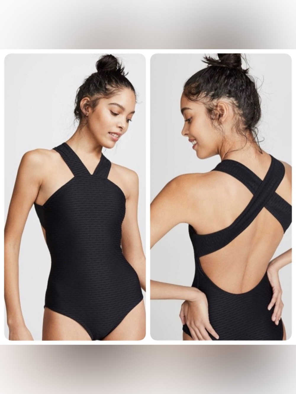 ‼️LAST CHANCE‼️ Shoshanna Standard Black Tide High Neck One Piece